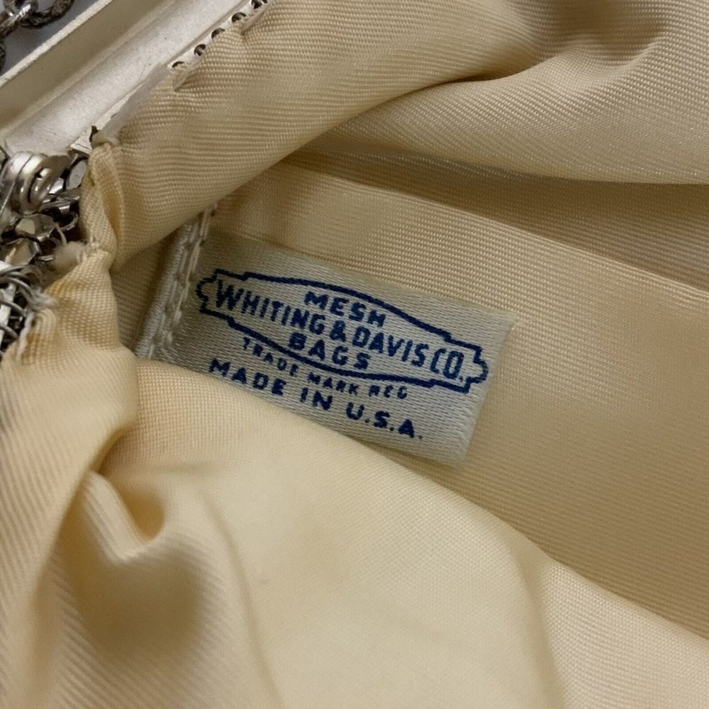 Whiting And Davis Mesh Evening Bag With Mirror Sh… - image 8